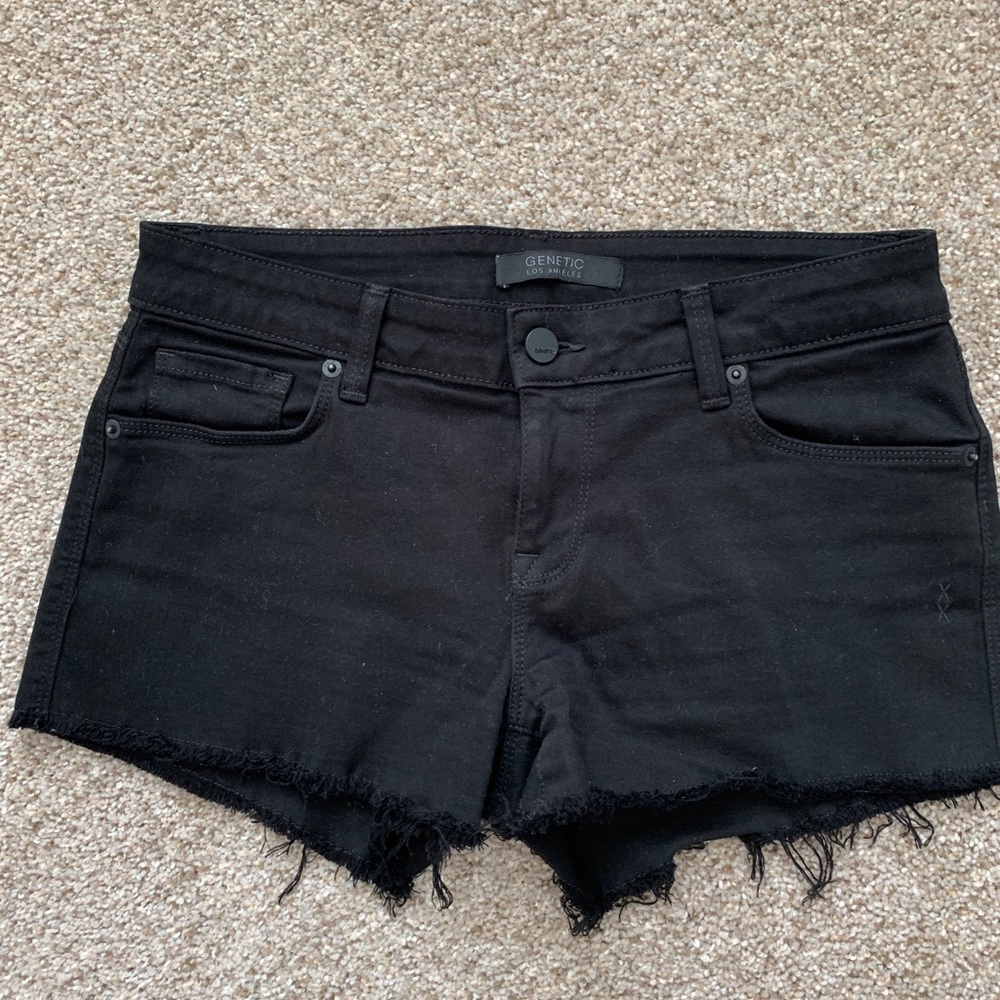 Genetic Stevie Black Denim Shorts